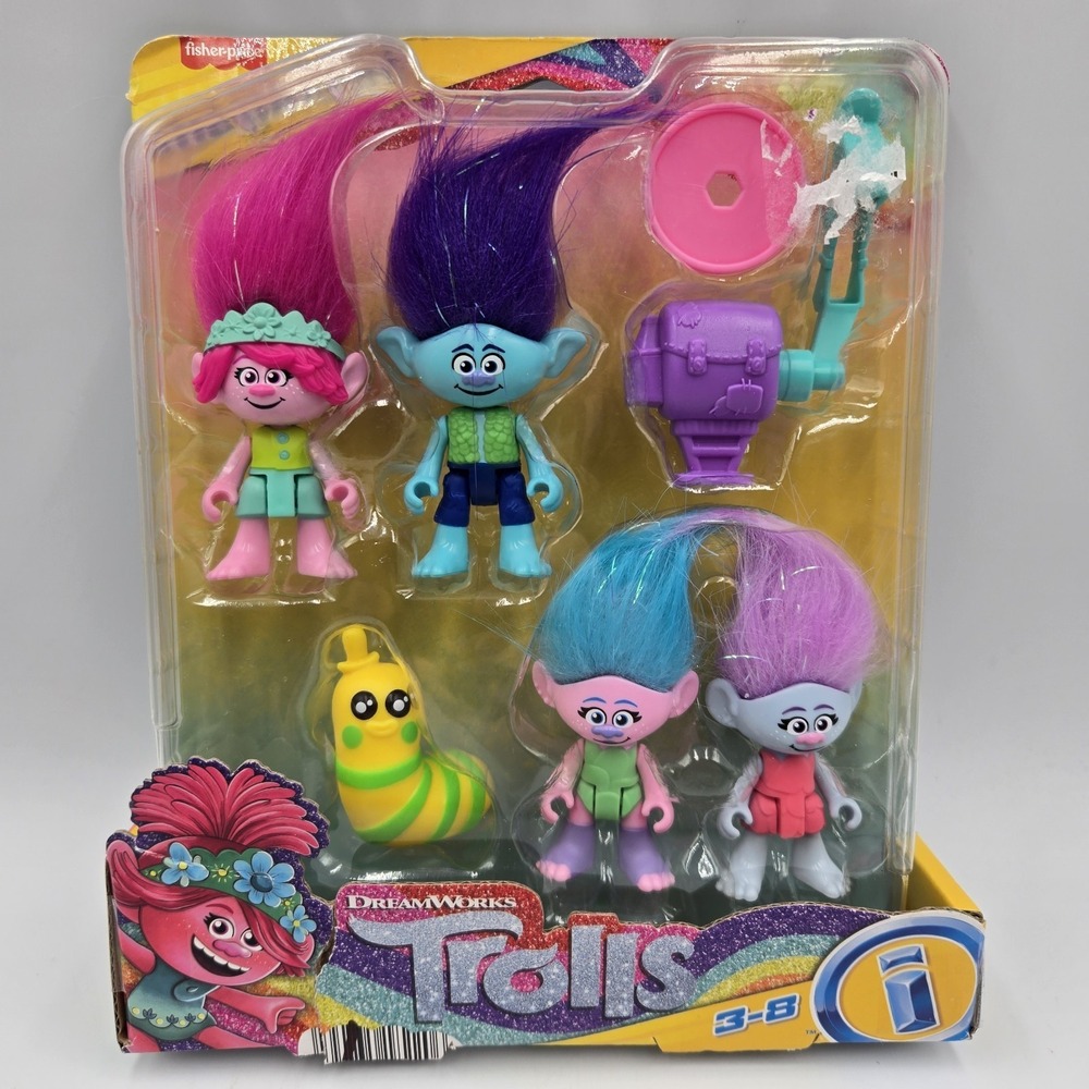 Imaginext DreamWorks Trolls Figure Multipack Playset - 7 Pieces NEW 2023